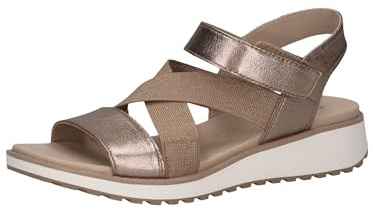 Caprice Damen Sandalen flach mit Klettverschluss Elastisch