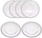 WedDecor Stylish Clear 6pcs Charger Plates with Silver Beaded Rim – Acrylic Charger Plates for Weddings, Parties, Kitchen Décor, and Tabletop Styling, Affordable Bulk Option