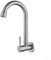 Grifo de fregadero de lavabo, grifo de agua para fregadero de cocina, rotación de acero inoxidable, grifo montado en la pared, grifo de agua fría individual para cocina, baño (M)
