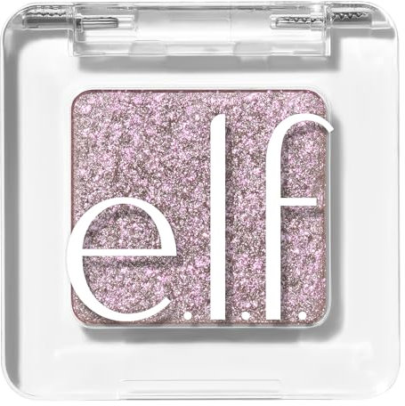 e.l.f. Fine as Fleck Glitter Eyeshadow - Pop Off Pink, Ombretto Glitterato, Texture Morbida, Trucco Degli Occhi, Ombretti Shimmer, Effetto Brillante, Vegan, 0.06 oz. (1.8g)