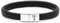 TOLOWOBK Lederarmband Herren Armband mit Buchstaben Gravur A-Z Buchstabe Armband Männer Schwarz Geflochten Leder Armbänder mit Magnetverschluss Einschulung Geburtstag Geschenke für Männer