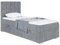 MEBLINI Boxspringbett mit Bettkasten - Gepolstert Einzelbett mit Matratze und Topper - Polsterbett mit Stauraum - Bett mit Kopfteil - Stauraumbett - Lukas - 80x200 Links - H4/Grau Samt