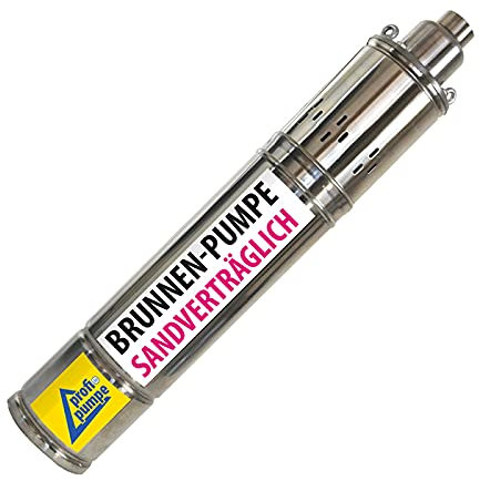 Sandverträgliche Tiefbrunnenpumpe Screw-Star Schraubenpumpe Brunnenpumpe Wasserpumpe Gartenpumpe Rohrpumpe Hauswasserwerk Bohrlochpumpe für neuangelegte (230V - 4 Zoll - 550W)