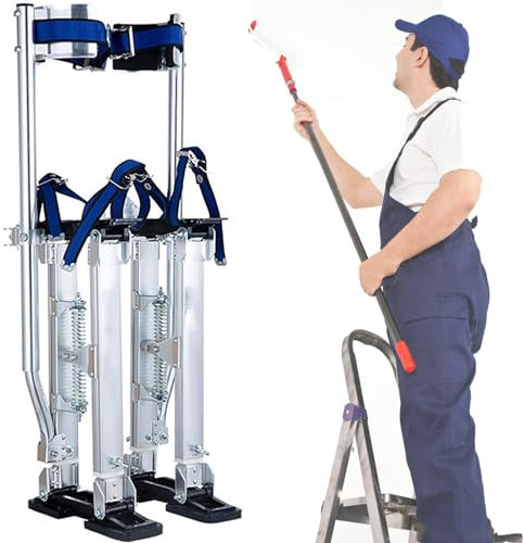WZWTYSM Arbeitsstelzen für Maler Deckenbauer, Verstellbare Aluminiumstelzen 18-30 Zoll, Stelzen Aluminium Profi, Handwerker-Stelzen Trockenbau-Verputz-Stelzen