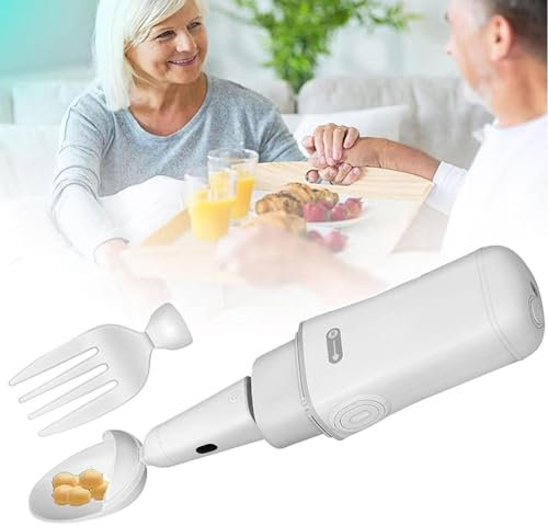 KJHYYPP Parkinson-Löffel für Handzittern Selbstfütterung, Parkinson-Utensil mit aktiver Stabilisierungstechnologie, adaptives Utensil für ältere Menschen mit intelligenter