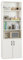 SFAREST 6-Tier Wooden Bookcase, Free Standing Display Unit and Organizer Cabinet with 2 Doors & 6 Storage Cupboard, Modern Tall Bookshelf for Living Room Study Office Bedroom (White, 62 x 30 x 178 cm)