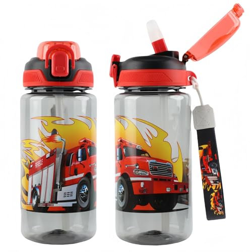 MHwan Borraccia Bambini, 600ml Robusta e Infrangibile, Borraccia a Prova di Perdite con Cannuccia, Senza BPA, Portatile Bellissima Borracce Bambini Adatta per Viaggi Scolastici