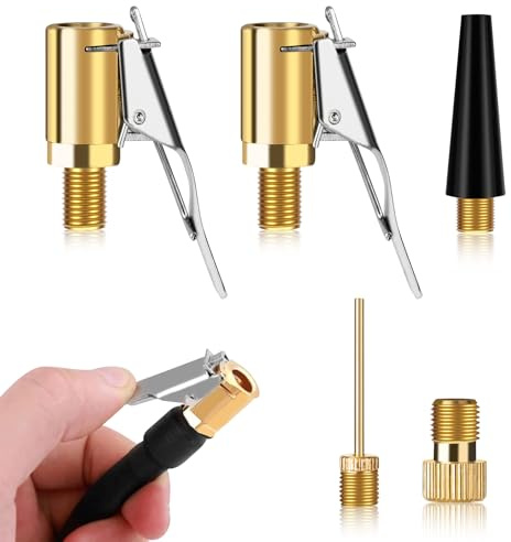 Leikedun 5-in-1 Ventiladapter Set für Bosch EasyPump - Kompatibel mit Autoreifen, Fahrrad & Bällen - 5 Stück Multifunktions Adapter - Luftpumpe Zubehör für Auto, Motorrad, Schlauchboot