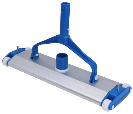 Fockety Testa di aspirazione per Piscina, aspirapolvere per Piscina Resistente da 45 cm di Larghezza con Spazzola Inferiore e Base in Alluminio per Piscine interrate e Fuori Terra
