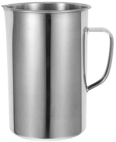 DOITOOL Stainless Steel Measuring Pitcher 2000ml Large Graduated Beaker with Handle for Bakery Coffee Milk Frothing Jug and Chemistry Fluids Measurement