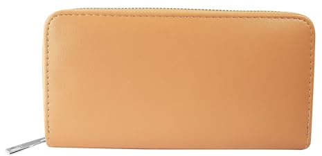 Cham Cham Geldbörse für Damen aus Kunstleder in Rosa, Geldbeutel mit Reißverschluss in 10 x 19 x 2,8 cm