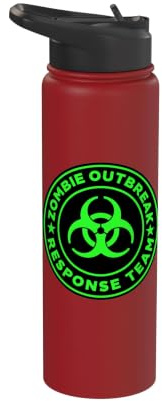 Zombie Outbreak Response Team Funny Zombie Apocalypse Stainless Steel Insulated Water Bottle