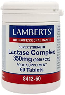 Lamberts Complejo de Lactasa 350 Mg, Blanco, 60 Tabletas
