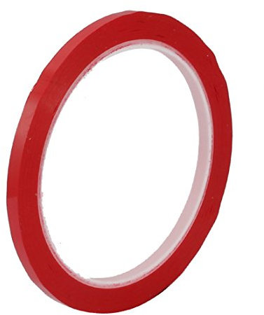 Sourcingmap 5 mm larghezza 50 m lunghezza single-side elettrico isolato nastro adesivo rosso
