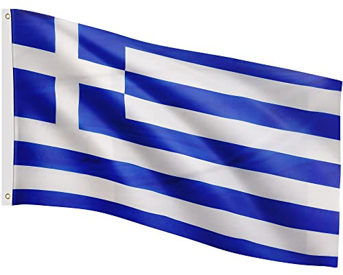 FLAGMASTER Flagge, 30 verschiedene Fahnen zur Wahl, Größe 120 cm x 80 cm, Griechenland