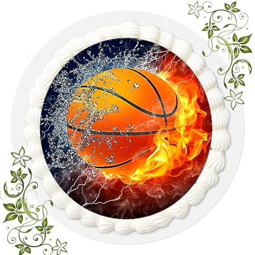Fondant Tortenaufleger Tortenbild Geburtstag Motiv Basketball Nr. 23