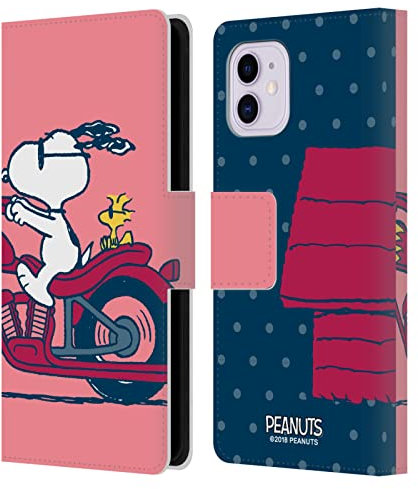 Head Case Designs Offizielle Peanuts Snoopy & Woodstock Halbzeiten Und Gelächter Leder Brieftaschen Handyhülle Hülle Huelle kompatibel mit Apple iPhone 11