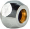 tecuro Quetschverschraubung für Ø 12 mm Rohr x 1/2 Zoll Überwurfmutter konisch, Messing verchromt
