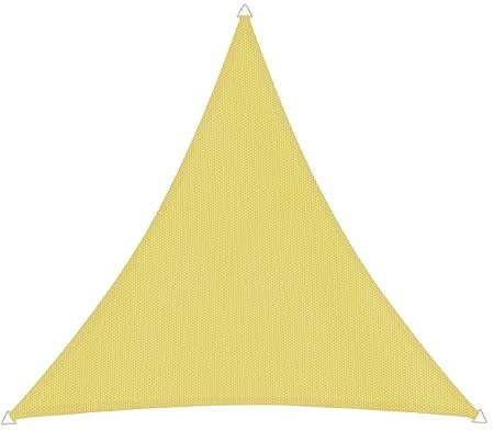 Windhager Sonnensegel Cannes Dreieck 3 x 3 m (gleichschenkelig), Sonnenschutz für Garten & Terrasse, UV- und witterungsbeständig, gelb