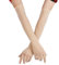 Nimiya Women's Sheer Ultra-thin Mesh Mittens Opera Length Stretchy Full Finger Long Gloves Nude One Size