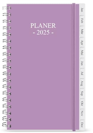 Kalender 2025-2026, A6 Wochenplaner mit Monatsplanungsseiten & linierten Notizseiten, Jul 2025-Jun 2026, perfektes Tagebuch für Ihre tägliche Planung, dickes Papier, 9,5×17,1cm - Pocket Planer 25-26