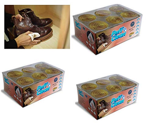 Pufai Puff Clean Lingettes de nettoyage en cuir pour nettoyer les chaussures Veste Sacs portefeuille 72 capsules