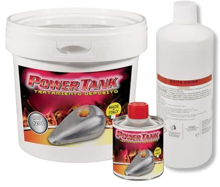 POWER TANK - Traitement de Réservoir Innovant - pour Réparer, Régénérer et Protéger Les Réservoirs - (Kit Very Big Rouge 2,5 kg) - Automobile, Moto, Scooter, Véhicules Vintage Céramique