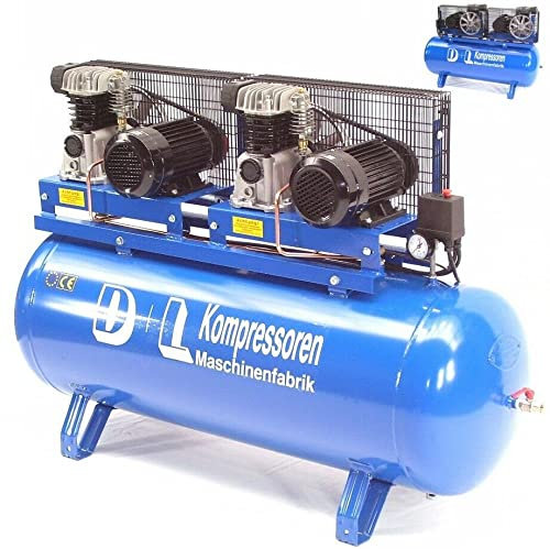 D&L Werkstattkompressor Duo 1200L 2x600/11/270D 8PS Druckluft Kompressor 400V Kolben AWZ