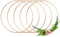 Anvin Metallringe zum Basteln 15cm Gold, Deko Ringe zum Aufhängen, Drahtringe zum Basteln, Bastelringe Metall für Wickeltechnik, Traumfänger, Floristik, Hochzeitskranz, Hoops(15cm Roségold 5 Stück)