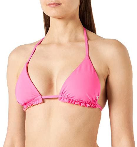 Hurley Top a Tinta Unita, Revo Bikini, Rosa (Pink Guava), XS Donna