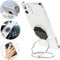 mciskin Cellphone Ring Holder Finger Kickstand, Foldable 360° Rotation Cell Phone Stand for Desk, Magnetic Car Mount, Metal Multi-Angle for Phone Back Grip Compatible with iPhone,iPad (Silver)