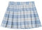 FEESHOW Mädchen Faltenrock Plaid Anime Schulmädchen Rock Karo Skater Sport Schul Röcke A-Linie Matrosenrock Kurz Mit Shorts Himmelblau 146-152/11-12 Jahre
