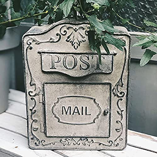 KRASS Vintage Dekorativer Briefkasten Aus Gusseisen, Vintage Briefkasten Zur Wandmontage, Briefkasten, Wasserdicht, Eisen, Shabby Chic,Collector88