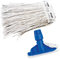 kit 3 pz ricambio mop cotone professionale a fascia gr. 350 + 1 pinza per mop Bianco