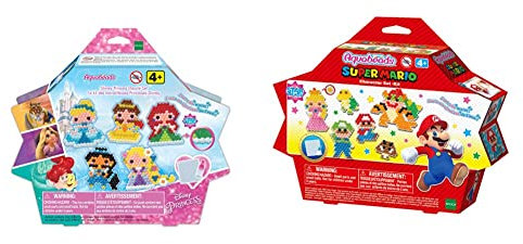 Aquabeads 31946 Brothers Super Mario Character Set & 31606 Disney Princess Dazzle Set Playset