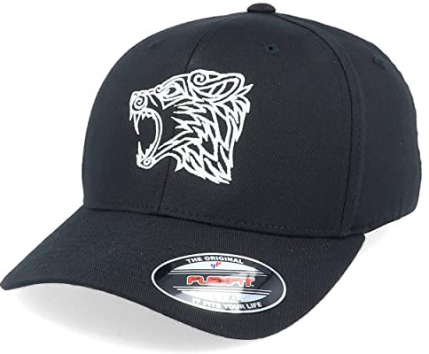 Hatstore Viking Wolf Black Flexfit Cap - Grösse: L/XL - (58-61 cm)