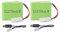 2PCS AA 9.6V 2800mABatterie RC avec prise Tamiya &2PCS Ligne de charge USB pour chars jouets Département d'ingénierie camion semi-remorque à plat voiture télécommandée Ni-MH batterie de haute capacité