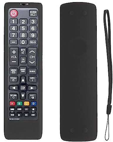 Case for Samsung Smart TV Remote Control - Silicone Remote Cover for Samsung TV Remote BN59-01301A BN59-01315A BN59-01199F BN59-01315J Remote Control Replacement Back Skin Sleeve Case Cover - Black