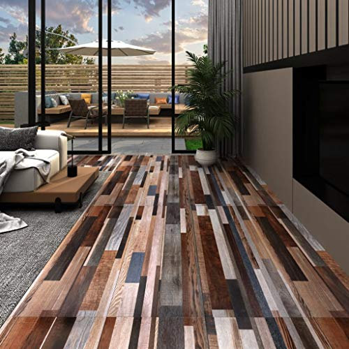 vidaXL PVC Laminat Dielen Selbstklebend 5,21 m² 2 mm Mehrfarbig