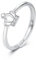 Allgut Krone Ring für Mädchen Frauen 925 Sterling Silber Zirkonia Einstellbare Größe Offener Ring Krone Feiner Ring, Sterling Silber Cubic Zirkonia, Zirkonia