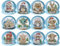 DIY 5D Diamond Painting Grußkarte, Diamant Malerei Weihnachten Karten Geburtstag Karte Weihnachtskarte Diamant Painting Geschenkkarte (12Pcs C)