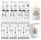 BOFUNX 6pcs Kerzen Tattoofolie Weihnachten Kerzentattoos Folie Frohe Weihnachten DIY Kerzensticker für Adventskerzen und Keramik