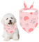 Voarge Hundeschal,Klassisches Kariertes Hundehalstuch, Bandana für Hund,Waschbare Halsdreiecke für Kleine Mittlere und Große Hunde Katzen (Hundetatzen-Schal, S)