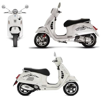 DualColorStampe Aufkleber kompatibel mit Piaggio Vespa GTS 300 Super GTV 300 GTV250 GTV125 Code M0318 (matt)
