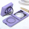 Per Samsung Galaxy Z Flip5 Custodia girevole a 360° Custodia per telefono Carica wireless magnetica Supporto per anello a 360 gradi Cover per telefono, Viola chiaro, Per Samsung Galaxy Z Flip 5