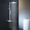 Columna ducha Termostática, YOOZENA Duchas de Baño Columna Alcachofa de Ducha con Manguera,Regulable en acero inoxidable Cromado Cuadrada