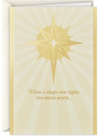 Hallmark Cartes de Noël religieuses en boîte, étoile en feuille d'or (40 cartes et 40 enveloppes), bénédictions de la saison sainte