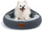 Nobleza Cama Perro con Manta, Cama Perros Pequeños Lavable, Cama Gato con Cubierta de Cueva, Cama de Perro Redonda con Fondo Antideslizantes, S, 58cm