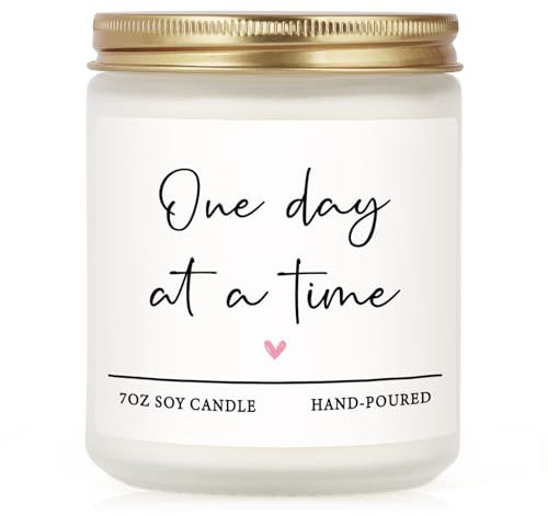 Shqiueos Gute Besserung, Geschenke für Frauen und Männer, Thinking of You, Lavendel-Duftkerze, 200 ml, inspirierende Geschenke, Brustkrebspflege, Ermutigung, Trauergeschenk