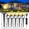 B-right Garden Lights Mains Powered, 21M Extendable to 8 Garden Spike Lights,12V Low Voltage IP65 Waterproof Outdoor Spot Light LED for Pathway Yard Lawn(6Pack Warm White 18W)